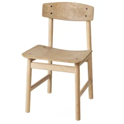 Mater Conscious 3162 chair, soaped oak - coffee waste light