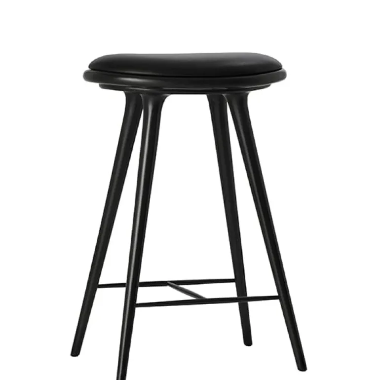 Mater High Stool, 69 cm, black stained beech