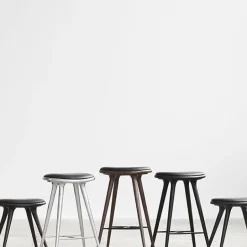 Mater High Stool, 69 cm, black stained beech