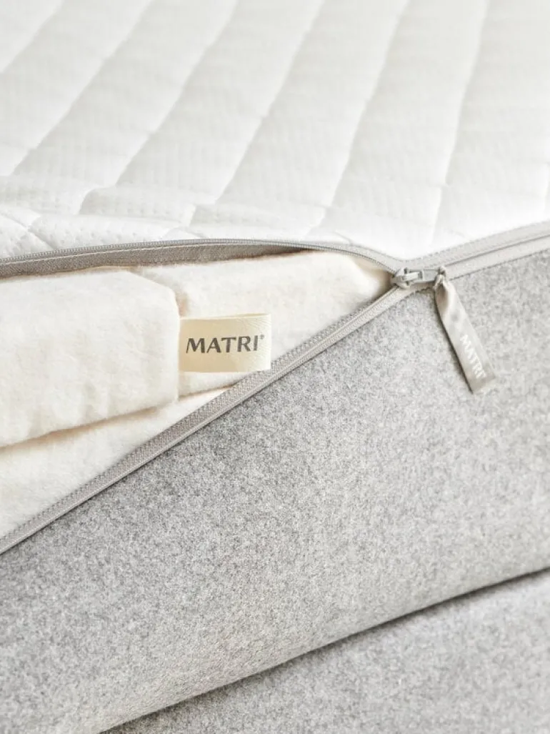 Matri Aina bed, 160 x 200 cm, light grey