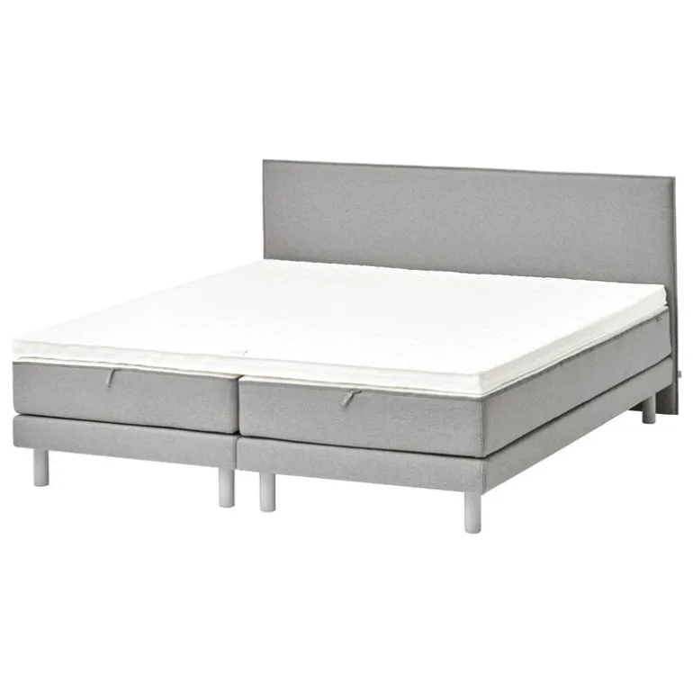 Matri Aina bed, 160 x 200 cm, light grey