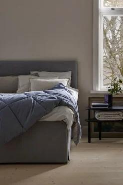 Matri Moona double bed cover, 260 x 260 cm, fog blue - stone