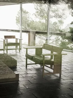 Mattiazzi MC10 Clerici lounge chair, oak - light brown leather