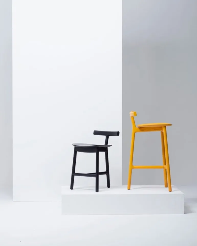 Mattiazzi MC7 Radice bar stool 65 cm, yellow