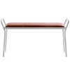 Maze Anytwo bench, white - vintage cognac