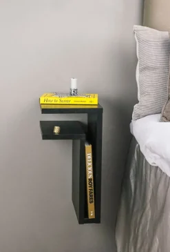 Maze F-shelf, left, black