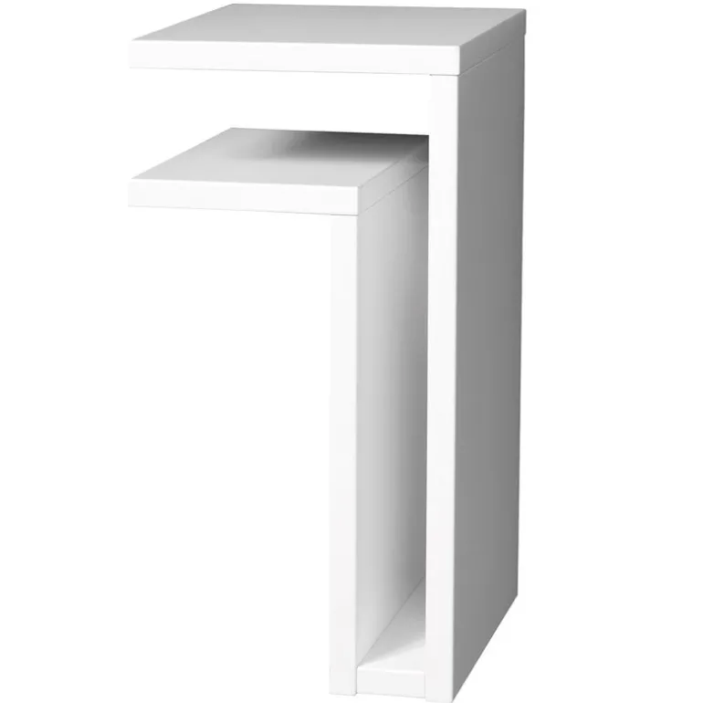 Maze F-shelf, left, white
