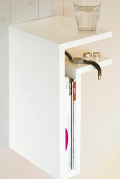 Maze F-shelf, left, white