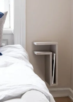 Maze F-shelf, left, white oak