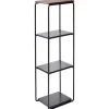 Maze Mixrack floor shelf, L, dark stained oak - black