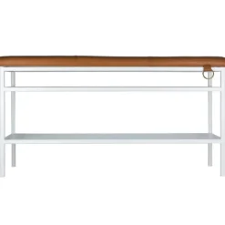 Maze Nancy bench, white - cognac