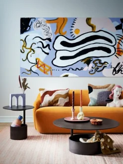 Maze Parasol coffee table, L, dark stained oak