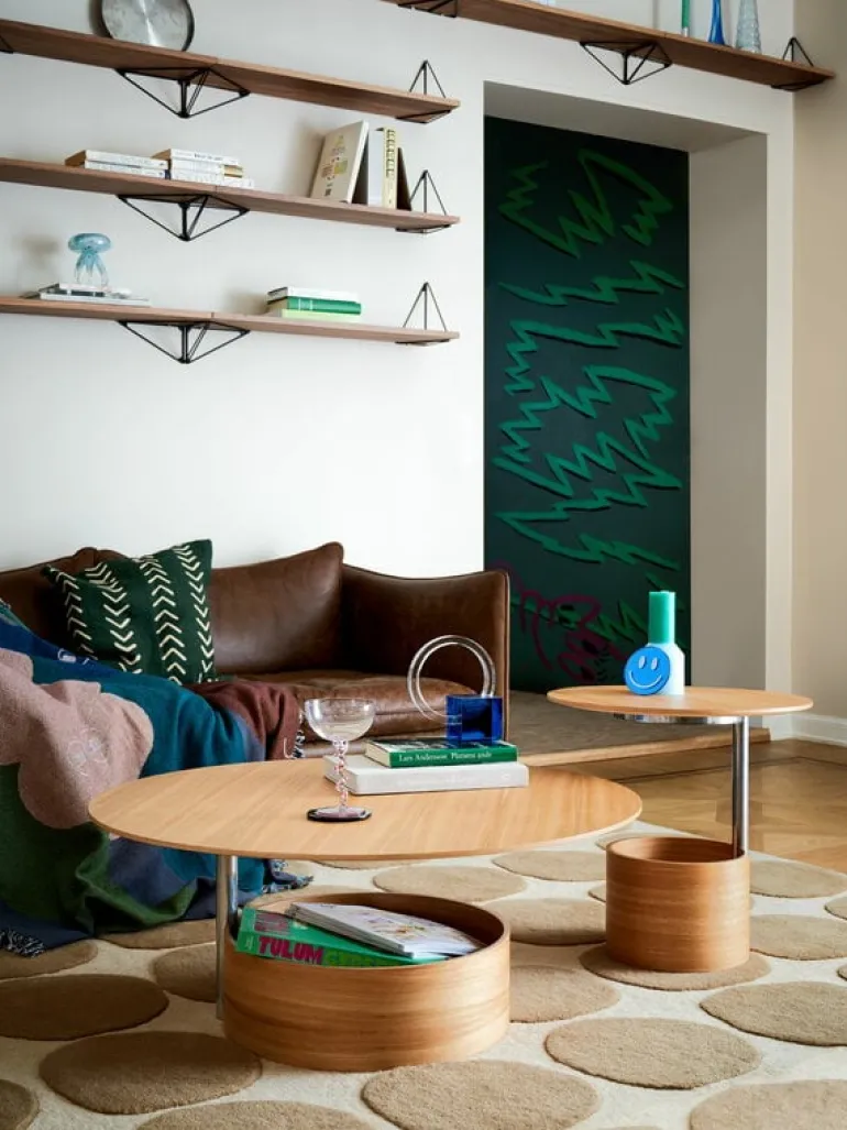 Maze Parasol coffee table, S, oak