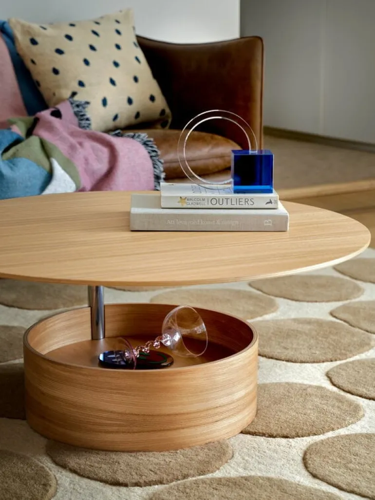 Maze Parasol coffee table, L, oak