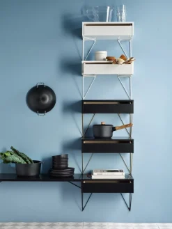 Maze Pythagoras L shelf, 80 x 27 cm, black