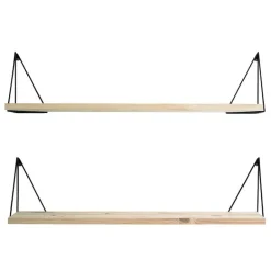 Maze Pythagoras Play shelf with brackets, 2 pcs, pine - black