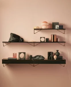 Maze Pythagoras shelf, 60 x 20 cm, black