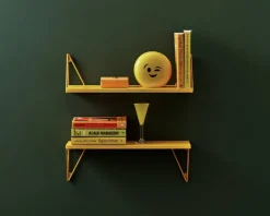 Maze Pythagoras XS shelf with brackets, maize yellow