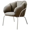Maze Same Easy armchair, white - taupe fabric
