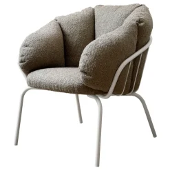 Maze Same Easy armchair, white - taupe fabric