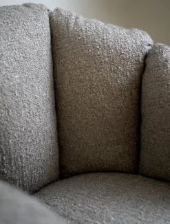 Maze Same Easy armchair, white - taupe fabric