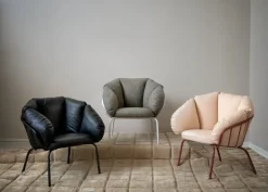 Maze Same Easy armchair, white - taupe fabric