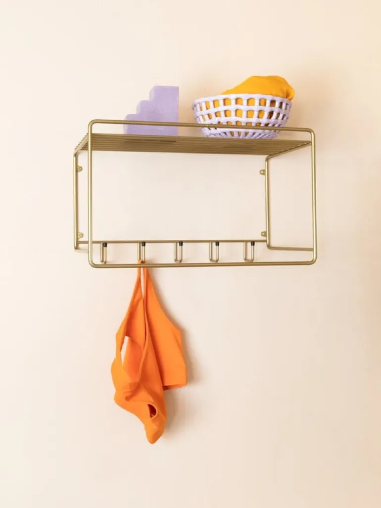 Maze Uptown hat rack, brass