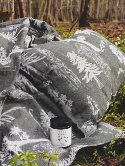 Metsä/Skogen Boletus sauna pillow, large, olive - off-white