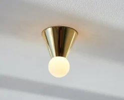 Michael Anastassiades Cone Light wall/ceiling lamp, polished brass