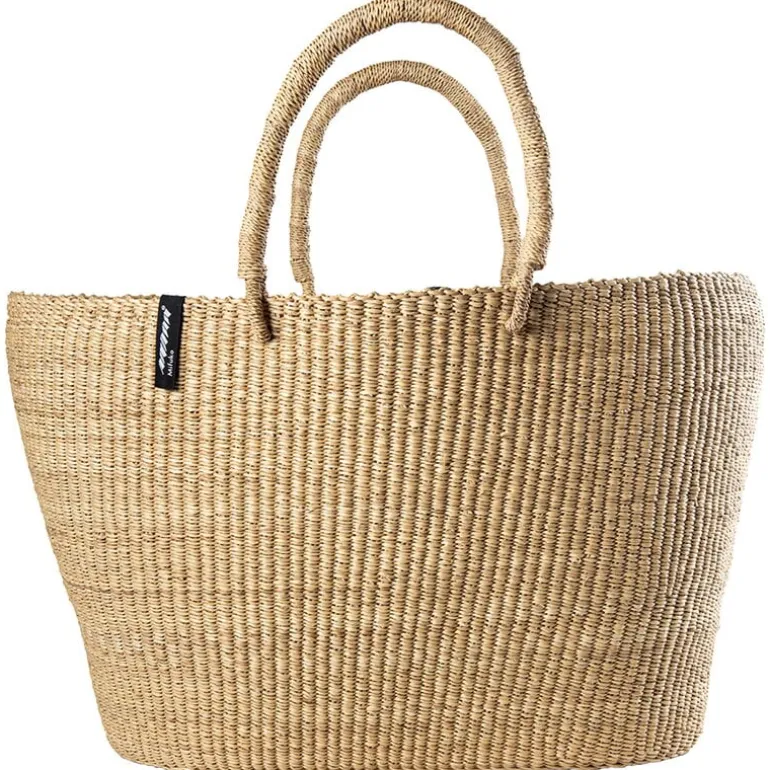 Mifuko Bolga market basket, M, natural