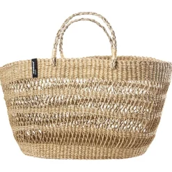 Mifuko Bolga market basket, M, open weave, natural