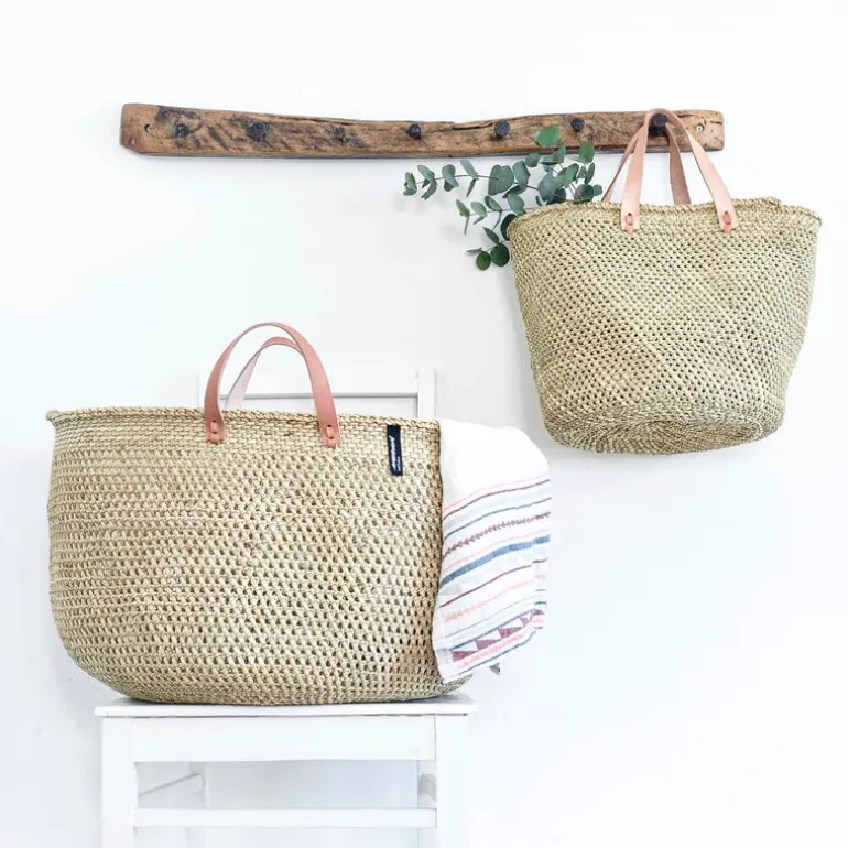 Mifuko Iringa market basket, M, natural