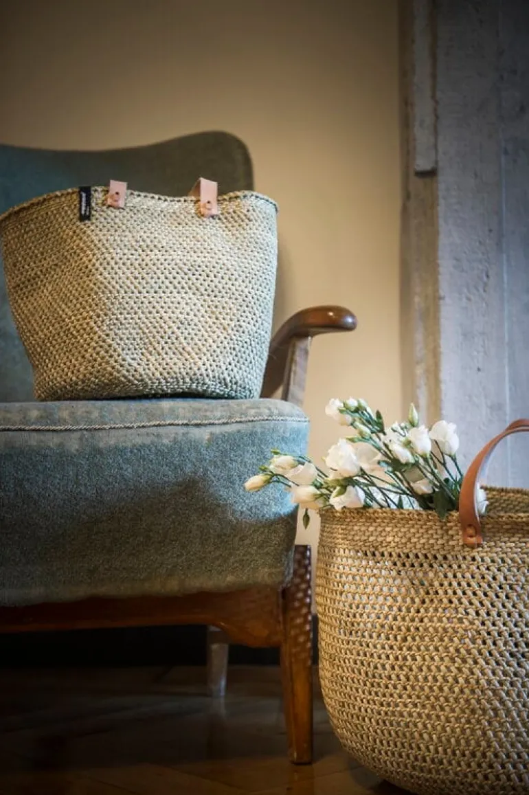 Mifuko Iringa market basket, M, natural