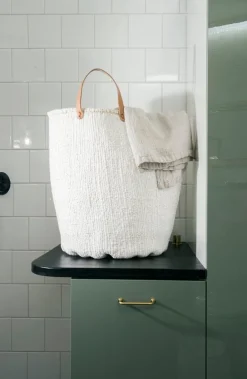 Mifuko Kiondo market basket, XL, white