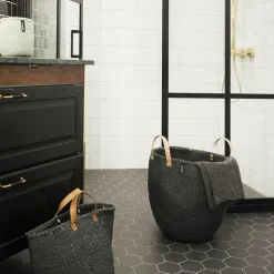 Mifuko Kiondo market basket, XL, black