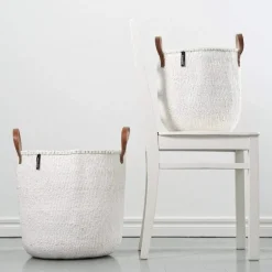 Mifuko Kiondo market basket, M, white