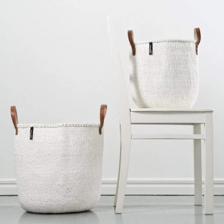 Mifuko Kiondo market basket, M, white