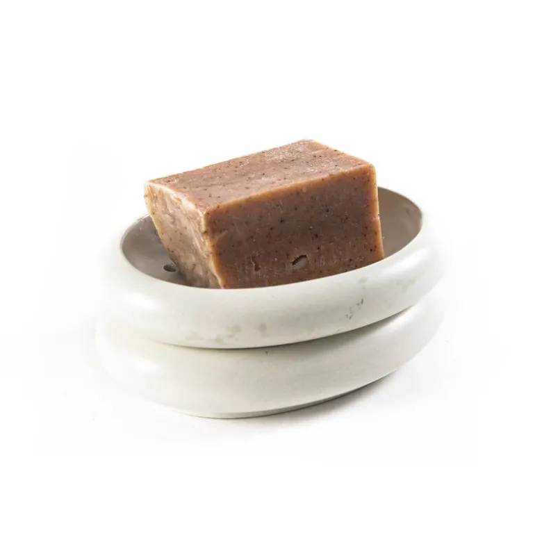 Mifuko Oval soap dish, cream white