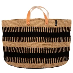 Mifuko Pamba floor basket, XXL, black - brown