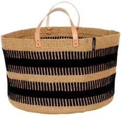Mifuko Pamba floor basket, XXL, black - brown