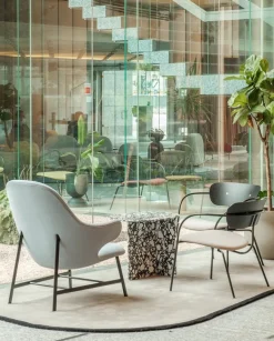 Miniforms Chap side table, Palladio Moro marble