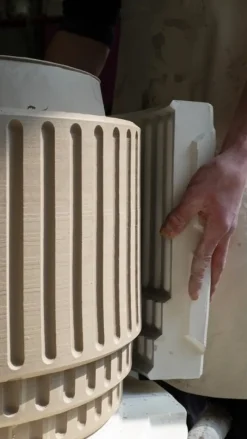 Miniforms Kolos side table, terracotta glazed