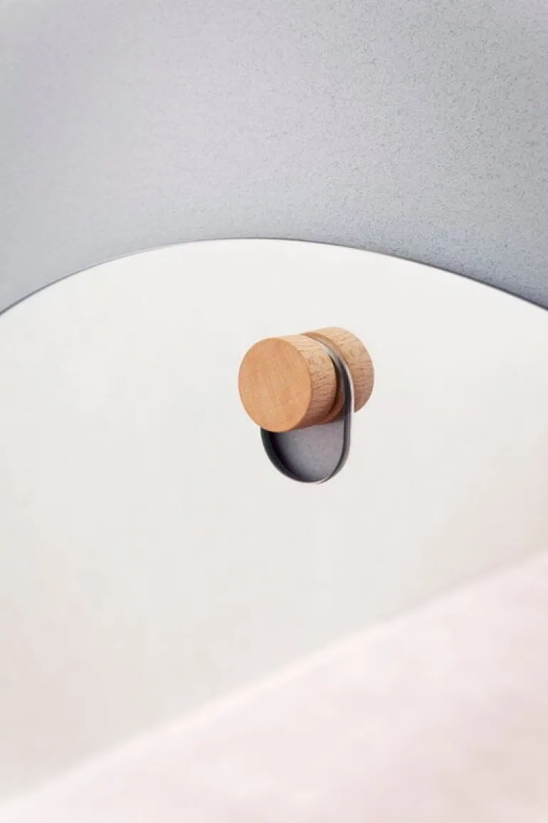 Miniforms Les Brothers mirror, round, 65 cm, beech