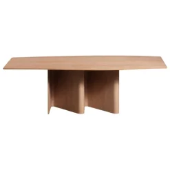 Miniforms Nami table, barrel shape, 260 x 130 cm, flamed oak