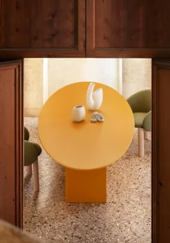 Miniforms Nami table, oval, 220 x 130 cm, yellow zucca