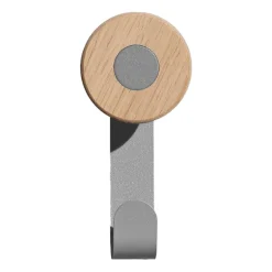 Mizetto Bloom Wall single hook, 5 pcs, pale grey