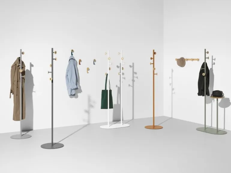 Mizetto Bloom Wall single hook, 5 pcs, pale grey