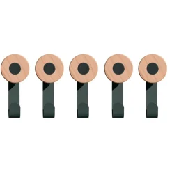 Mizetto Bloom Wall single hook, 5 pcs, anthracite