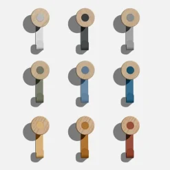 Mizetto Bloom Wall single hook, 5 pcs, anthracite