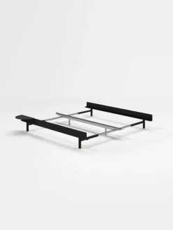 Moebe Bed, 90-180 cm, black